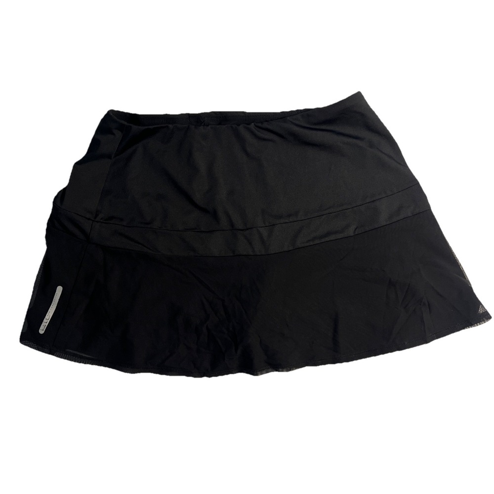 Nicole Miller Active Skort Athletic Skirt Built-In Shorts Black Large Pickleball